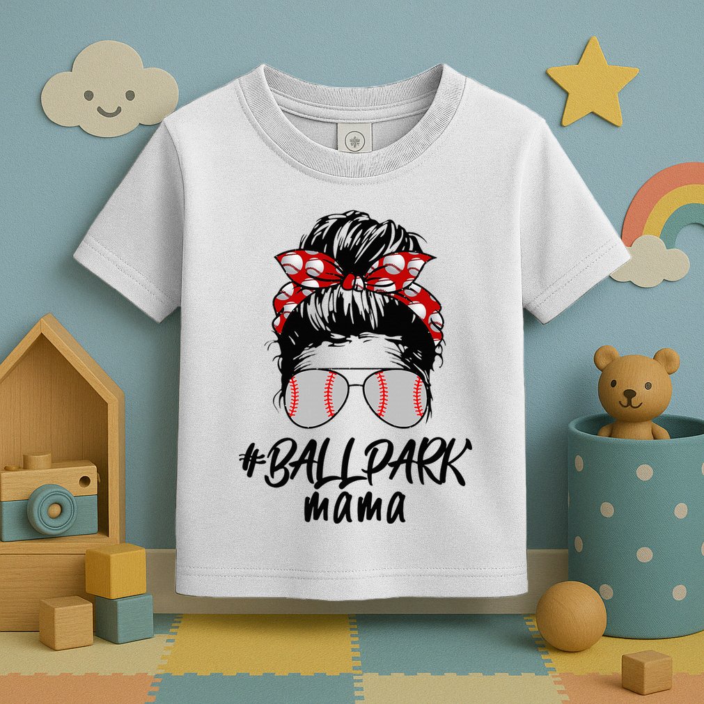 Ball Park Mama. Baseball Softball MotherS Day Ideas For Mom Toddler T-Shirt