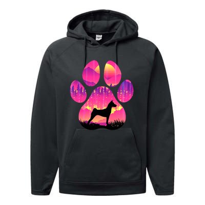 Basenji Paw Mom Dad Dog Lover Performance Fleece Hoodie