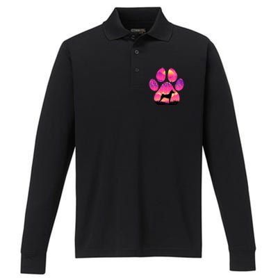 Basenji Paw Mom Dad Dog Lover Performance Long Sleeve Polo