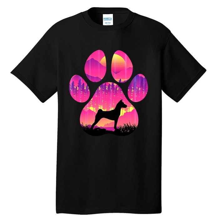 Basenji Paw Mom Dad Dog Lover Tall T-Shirt