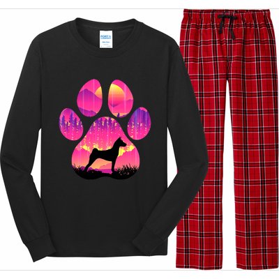 Basenji Paw Mom Dad Dog Lover Long Sleeve Pajama Set