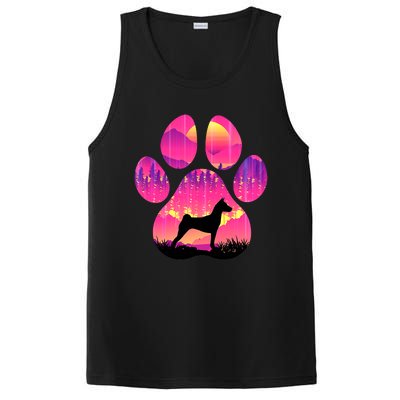 Basenji Paw Mom Dad Dog Lover PosiCharge Competitor Tank