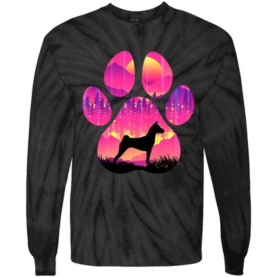 Basenji Paw Mom Dad Dog Lover Tie-Dye Long Sleeve Shirt