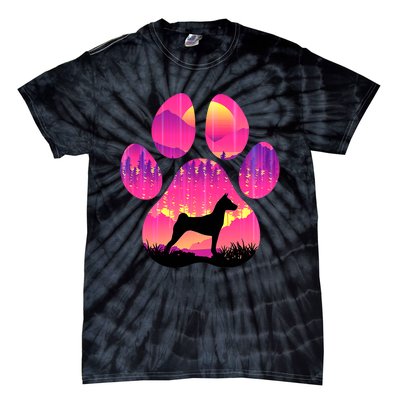 Basenji Paw Mom Dad Dog Lover Tie-Dye T-Shirt