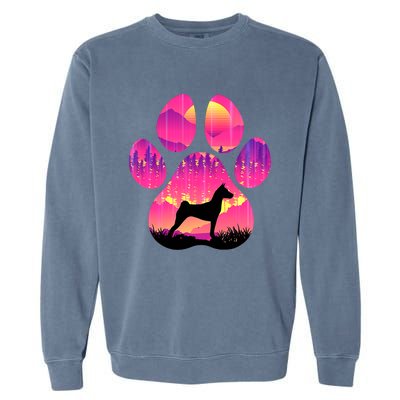 Basenji Paw Mom Dad Dog Lover Garment-Dyed Sweatshirt