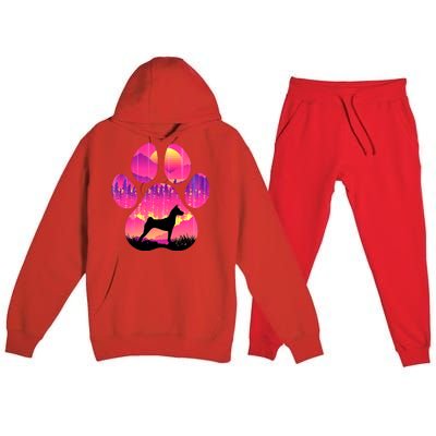 Basenji Paw Mom Dad Dog Lover Premium Hooded Sweatsuit Set