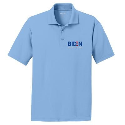 Biden Pay More Live Worse Funny Political Economy Humor Pun PosiCharge RacerMesh Polo