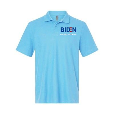 Biden Pay More Live Worse Funny Political Economy Humor Pun Softstyle Adult Sport Polo