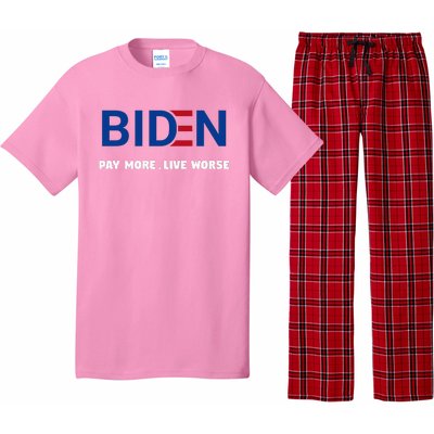 Biden Pay More Live Worse Funny Political Economy Humor Pun Pajama Set