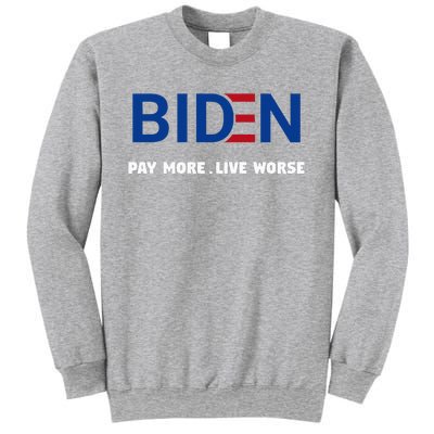 Biden Pay More Live Worse Funny Political Economy Humor Pun Sweatshirt