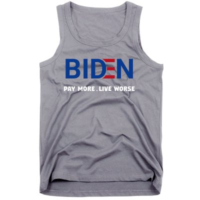 Biden Pay More Live Worse Funny Political Economy Humor Pun Tank Top