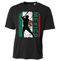 Baseball Player Mexico Flag Baseball Fans Cooling Performance Crew T-Shirt