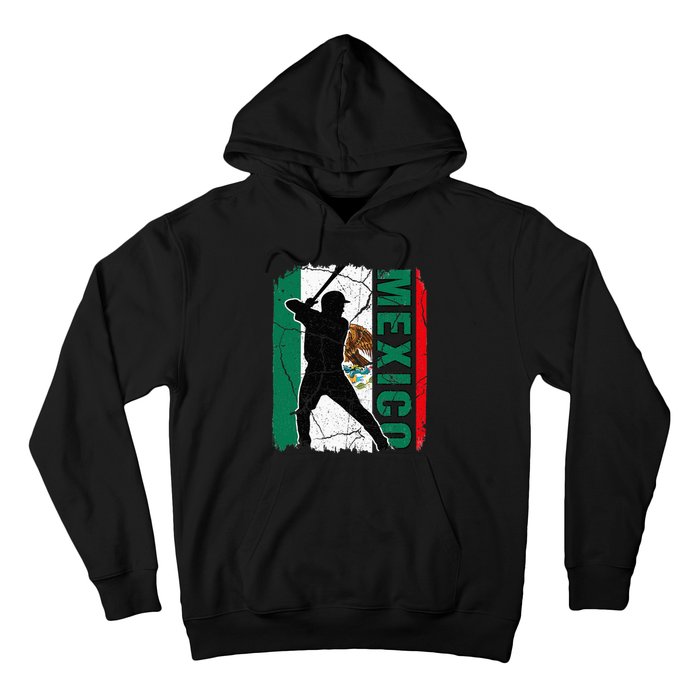 Baseball Player Mexico Flag Baseball Fans Hoodie