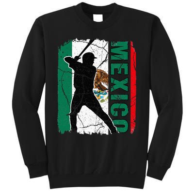 Baseball Player Mexico Flag Baseball Fans Sweatshirt