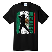 Baseball Player Mexico Flag Baseball Fans Tall T-Shirt