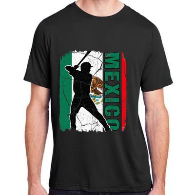 Baseball Player Mexico Flag Baseball Fans Adult ChromaSoft Performance T-Shirt