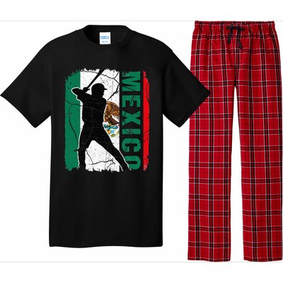 Baseball Player Mexico Flag Baseball Fans Pajama Set