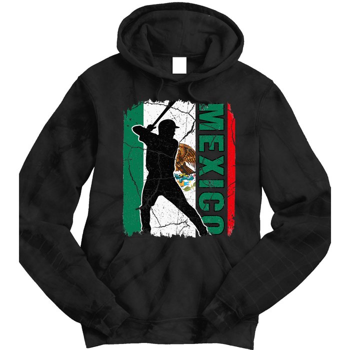 Baseball Player Mexico Flag Baseball Fans Tie Dye Hoodie