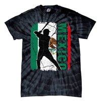 Baseball Player Mexico Flag Baseball Fans Tie-Dye T-Shirt