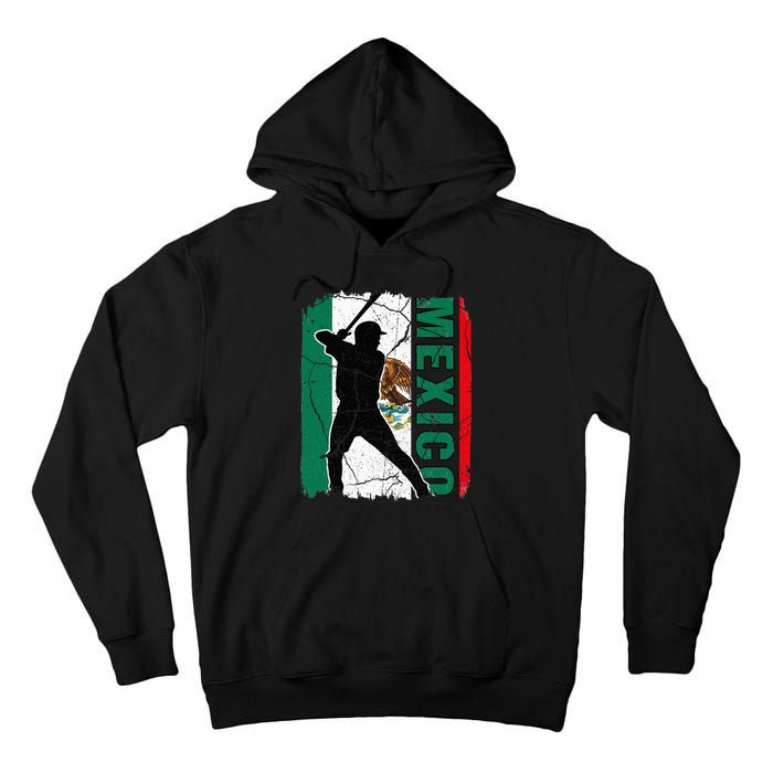 Baseball Player Mexico Flag Baseball Fans Tall Hoodie