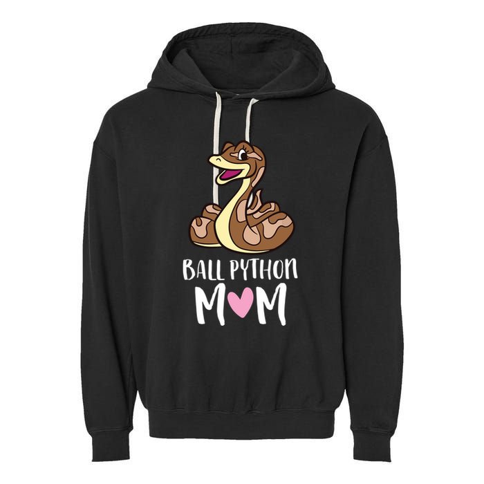 Ball Python Mom Snake Ball Python Garment-Dyed Fleece Hoodie