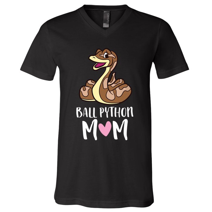 Ball Python Mom Snake Ball Python V-Neck T-Shirt