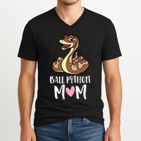 Ball Python Mom Snake Ball Python V-Neck T-Shirt