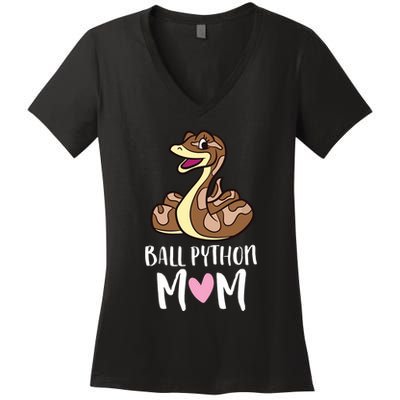 Ball Python Mom Snake Ball Python Women's V-Neck T-Shirt