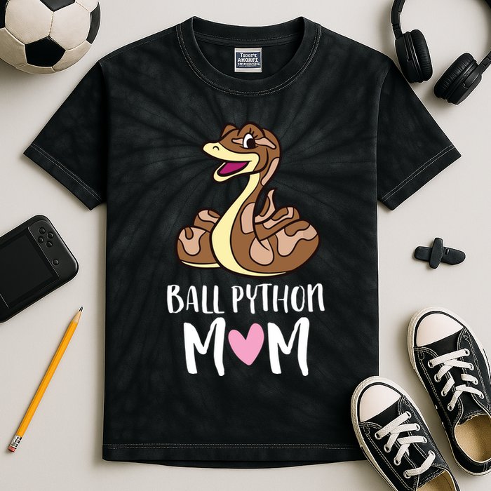 Ball Python Mom Snake Ball Python Kids Tie-Dye T-Shirt