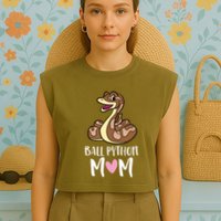 Ball Python Mom Snake Ball Python Garment-Dyed Women's Muscle Tee