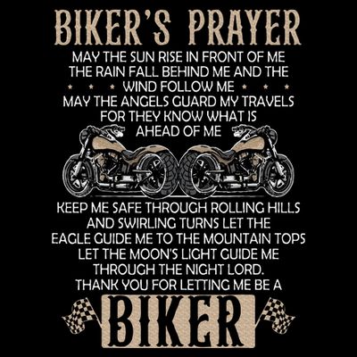Biker's Prayer Motorcycle Christian Biking Motorcycling T-Shirt