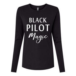 Black Pilot Magic Black History Month African American Gift Meaningful Gift Womens Cotton Relaxed Long Sleeve T-Shirt