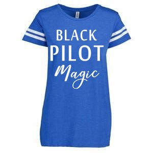 Black Pilot Magic Black History Month African American Gift Meaningful Gift Enza Ladies Jersey Football T-Shirt