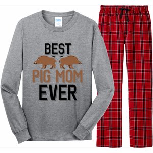 Best Pig Mom Ever Boar Hunting Mom Gift Long Sleeve Pajama Set