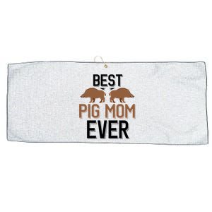 Best Pig Mom Ever Boar Hunting Mom Gift Large Microfiber Waffle Golf Towel