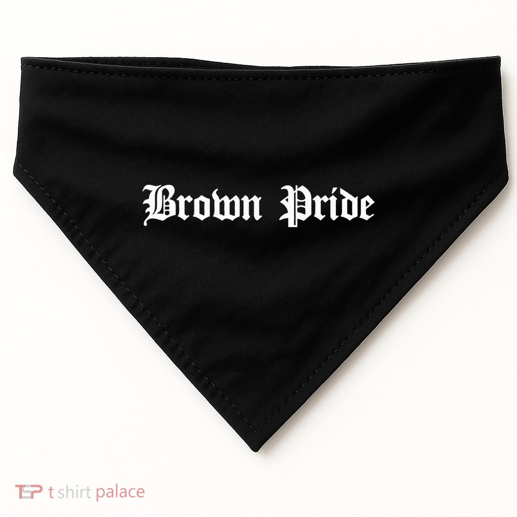 Brown Pride Mexican Native American Chicano Og Latino USA-Made Doggie Bandana