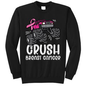 Bold Pink Monster Truck for Breast Cancer Support Sweatshirt