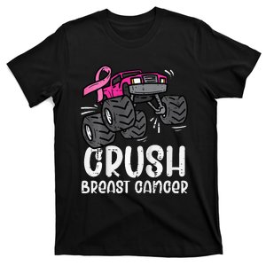 Bold Pink Monster Truck for Breast Cancer Support T-Shirt