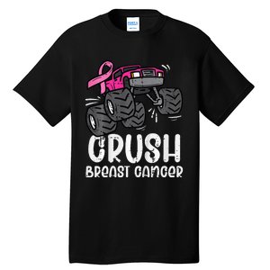 Bold Pink Monster Truck for Breast Cancer Support Tall T-Shirt