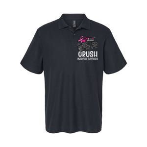 Bold Pink Monster Truck for Breast Cancer Support Softstyle Adult Sport Polo