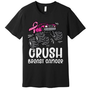 Bold Pink Monster Truck for Breast Cancer Support Premium T-Shirt