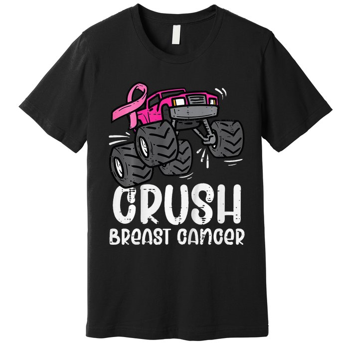 Bold Pink Monster Truck for Breast Cancer Support Premium T-Shirt