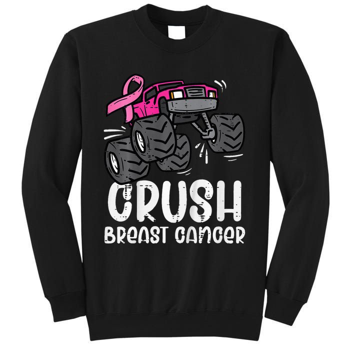 Bold Pink Monster Truck for Breast Cancer Support Tall Sweatshirt