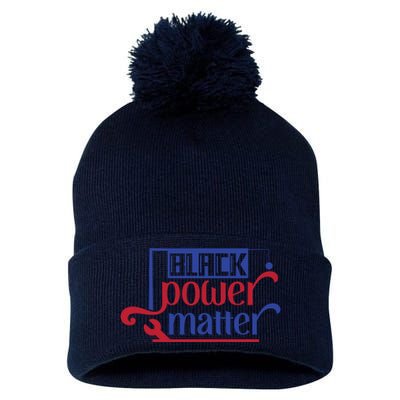 Black Power Matter Pom Pom 12in Knit Beanie