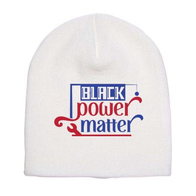 Black Power Matter Short Acrylic Beanie