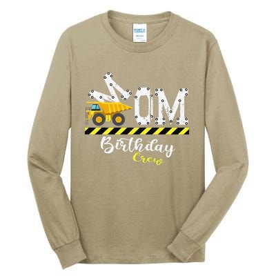 BDay Party Mom Birthday Crew Construction Birthday Party Tall Long Sleeve T-Shirt