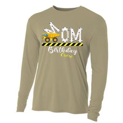 BDay Party Mom Birthday Crew Construction Birthday Party Cooling Performance Long Sleeve Crew