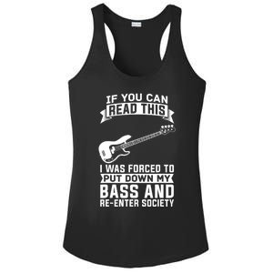 Bass Player Musician Bassist Bass Guitar Ladies PosiCharge Competitor Racerback Tank