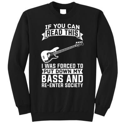 Bass Player Musician Bassist Bass Guitar Tall Sweatshirt