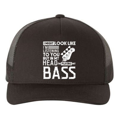 Bass Player Men Gift For Bass Guitar Player Bassist Yupoong Adult 5-Panel Trucker Hat